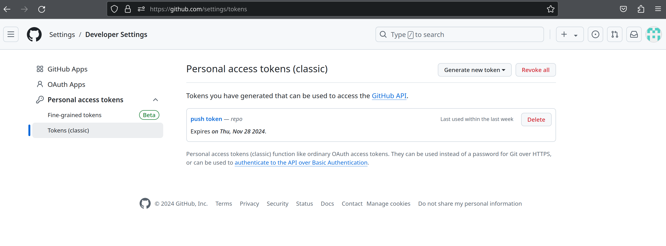 github token